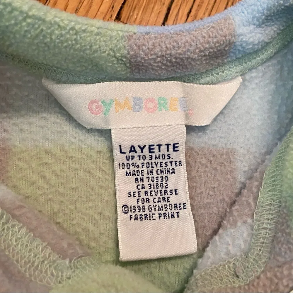 Vintage Gymboree fleece plaid jumper.